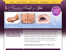 Tablet Screenshot of maidennailsspa.com